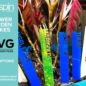 450 OPTIONS - FLOWERS Garden Stakes - Digital File SVG - Glowforge and all lasers - Laser Cut File