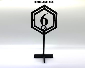 Table Number Sign Stands - Wedding - Party - Digital File Only -SVG