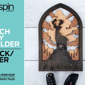 Buck/Deer Arch-sleutelhanger of -decor - lasergereed bestand - Glowforge en alle lasers