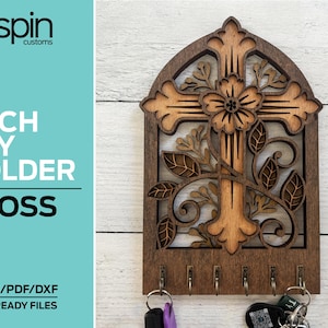 Portachiavi o decorazione ad arco incrociato - File pronto per il laser - Glowforge e tutti i laser