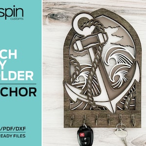 Anchor Arch-sleutelhanger of -decor - lasergereed bestand - Glowforge en alle lasers