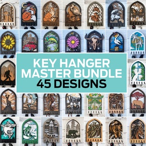 Master Bundle - Ganci per chiavi ad arco - 45 modelli inclusi - File pronti per il laser - Testati per Gowforge e Lightburn