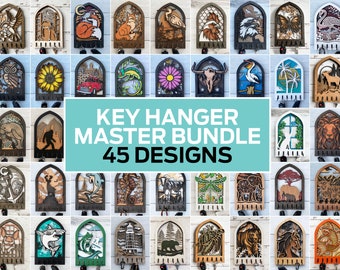 Master Bundle - Arch Key Hangers - 45 Designs Included - Laser Ready Files - Gowforge and Lightburn Tested