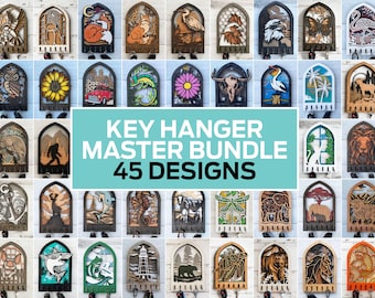 Master Bundle - Arch Key Hangers - 45 Designs Included - Laser Ready Files - Gowforge and Lightburn Tested