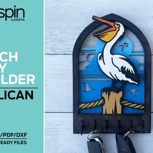 Pelican Arch Schlüsselaufhänger oder Dekor - Laserbereite Datei - Glowforge and All Lasers