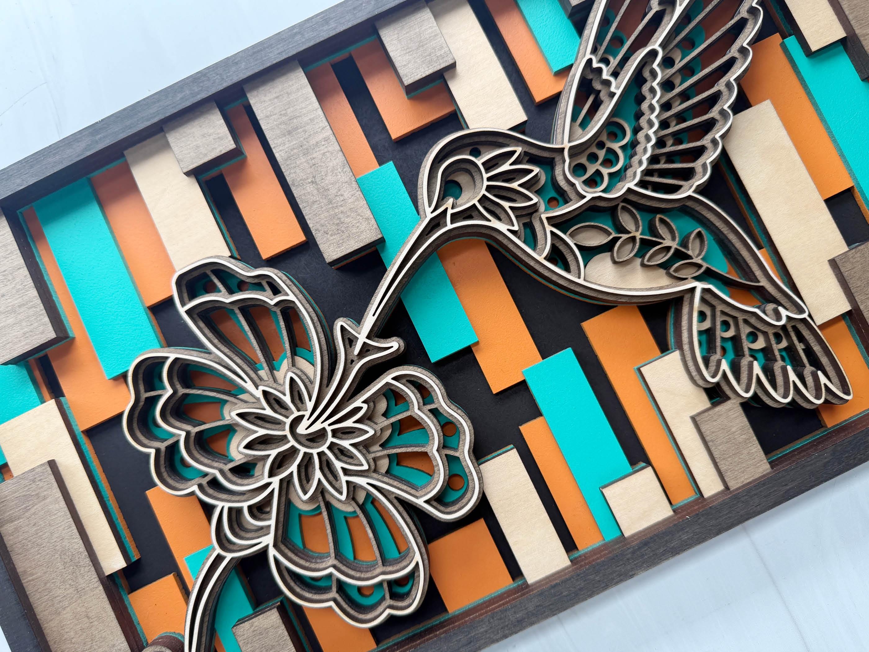 Layered Hummingbird Sign - Laser Ready File - All Lasers - Etsy