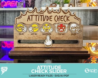 Suportes deslizantes Attitude Check - Arquivos compatíveis com laser - Todos os lasers