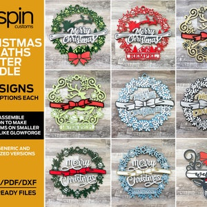 Christmas Wreaths MASTER BUNDLE - Multi-Layer Assemble and Non Assemble - Laser Cut Files