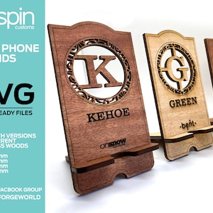 Cell Phone Stands FULL ALPHABET - Laser Ready File - SVG