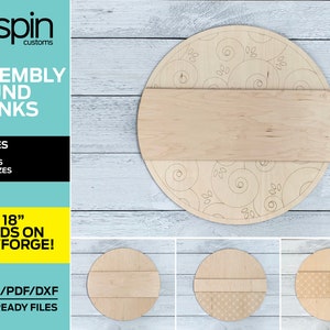 Assemble Round Blanks with 8 Different Patterns for Mix and Match - Laser Cut File