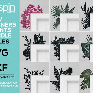 Trim Corners - Plants Bundle - 9 files - SVG/AI/DXF - Laser Ready Files