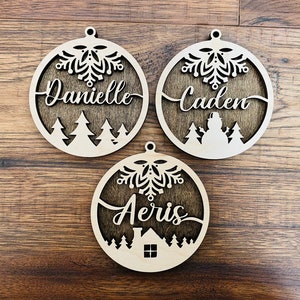 Scripts Ornament Script Ornaments - 3 Laser Ready Files - SVG - Glowforge - Etsy