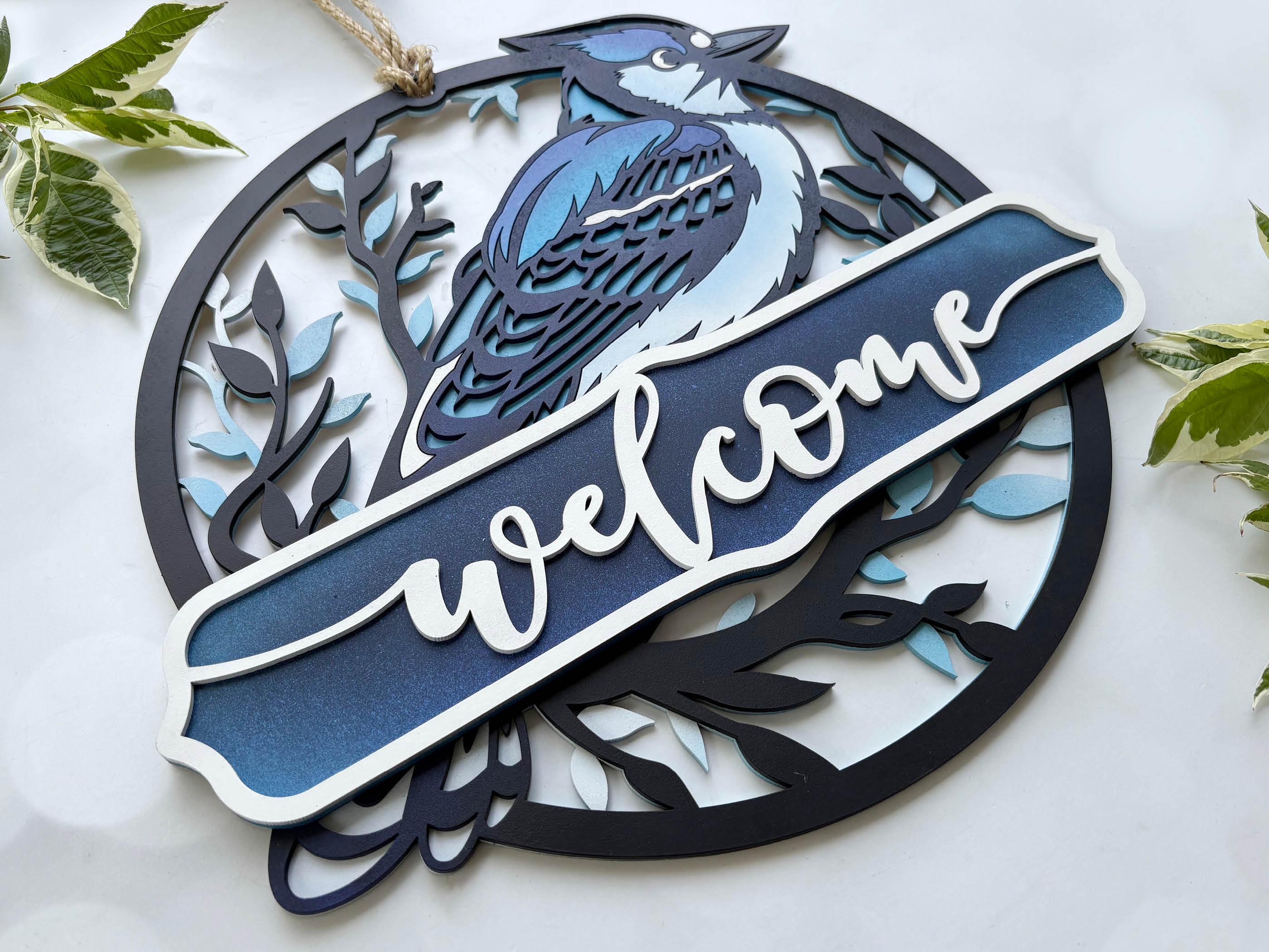 Blue Jay Sign - Layered - Laser Cut File - Easy Finishing - for All ...