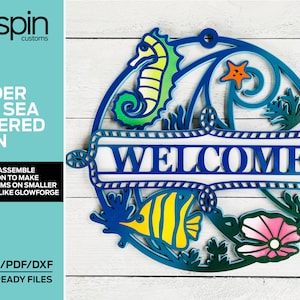 Under the Sea Layered Assemble and Non Assemble sign - Laser Cut File