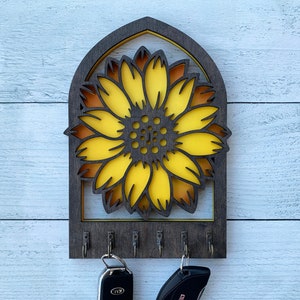 Sunflower Arch Key Hanger or Decor - Laser Ready File - Glowforge and ...