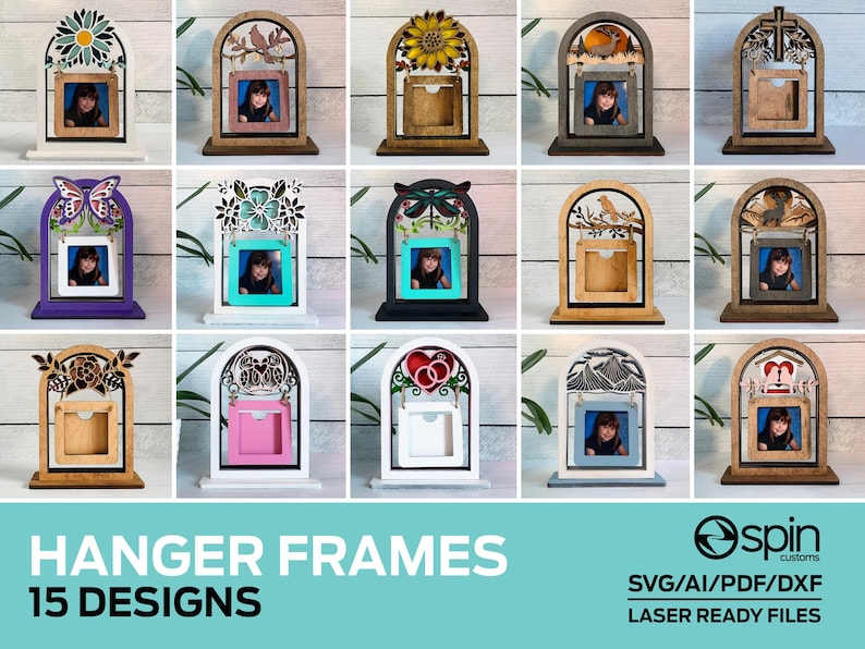 Hanger Frames - Bundle of 15 Designs - Laser Ready Files - Glowforge ...