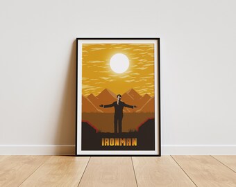Iron Man Minimalist Poster | Marvel Print | A5 A4 A3 Wall Art | Modern Movie Decor | MCU Artwork