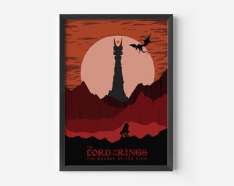 Lord of the Rings Return of the King Minimalist Poster | LOTR Print | A5 A4 A3 Wall Art | Modern Movie Decor