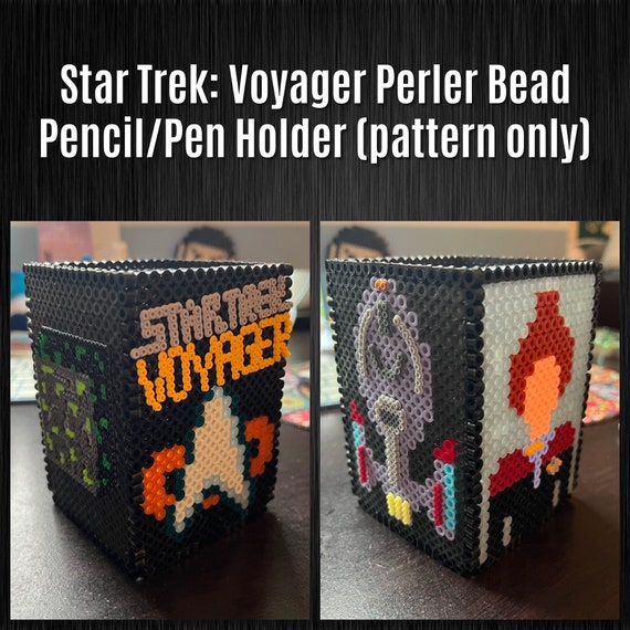 Star Trek Voyager Perler Fuse Bead Pen or Pencil Holder Pattern 