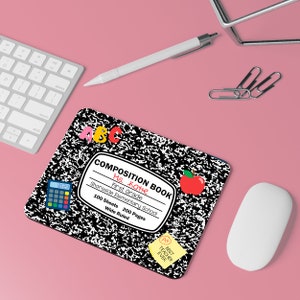 Personalized Teacher Mouse Pad: Composition Book Design