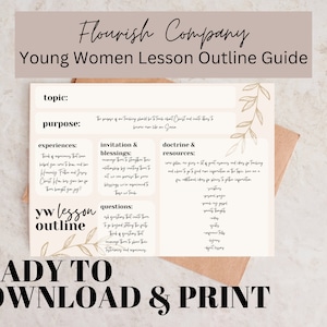 Young Women Lesson Guide | LDS Youth Teaching Sample | Lesson Example | Downloadable Printable ...