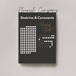 The Doctrine and Covenants Reading Chart, Latter Day Saint, LDS Reading Chart, Scripture Study Helps, Church of Jesus Christ, D & C