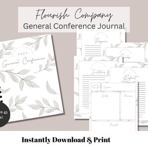 General Conference Study Journal, General Conference Notebook for Women, LDS Study Journal, Latter-Day Saint Packet, Digital Printable