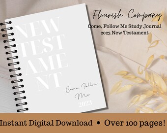 New Testament Reading Journal, Bible Study Book, Come Follow Me, 2023 LDS Study Journal, Christian Reading Chart, Youth Seminary