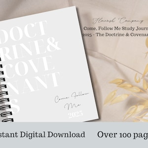 Doctrine & Covenants Lesetagebuch, LDS Studienbuch, Komm und folge mir, 2025 LDS Studienjournal, Schriftlesetabelle, JugendSeminar