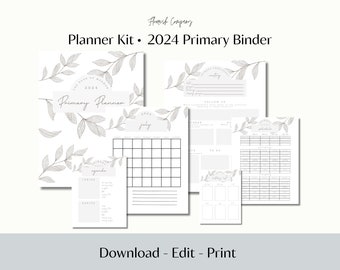 LDS 2024 Primary Planner, Fully Editable Primary Planner, Printable Primary System, Primary Presidency Planner, Latter Day Saint Primary