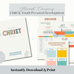 Diario de desarrollo personal para niños y jóvenes, Primaria de los Santos de los Últimos Días, Cuaderno de trabajo para establecer metas imprimible, Días de actividades de la Primaria de los Santos de los Últimos Días