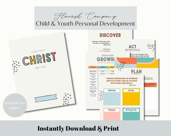 Children & Youth Personal Development Journal , Latter-Day Saint Primary , Printable Goal Setting Workbook, LDS for Primary Activity Days