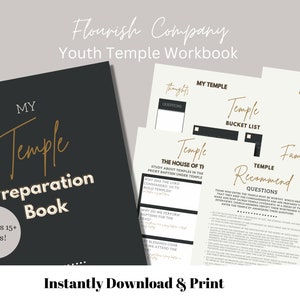 Temple Activity Book and Journal , Latter-Day Saint Youth , Temple Preview Preparation Workbook, 10-11 year olds, LDS Youth Printable