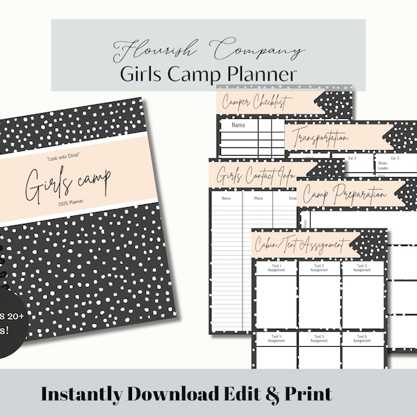 Girls Camping - Etsy