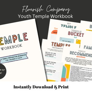 Temple Activity Book and Journal , Latter-Day Saint Youth , Temple Preview Preparation Workbook, 10-11 year olds, LDS Youth Printable