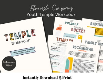 Temple Activity Book and Journal , Latter-Day Saint Youth , Temple Preview Preparation Workbook, 10-11 year olds, LDS Youth Printable