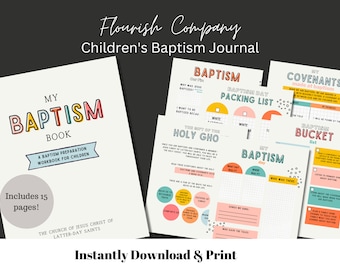 Baptism Activity Book and Journal , Latter-Day Saint Primary , It&#39;s Great to be Eight, Baptism Prep for Children, LDS Primary Printable