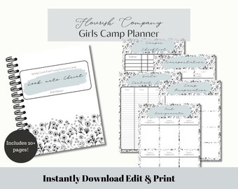 2025 Young Women Girls Camp Planner, Young Women Planner, LDS Girls Camp, Look unto Christ, Young Women System, Printable , Editable