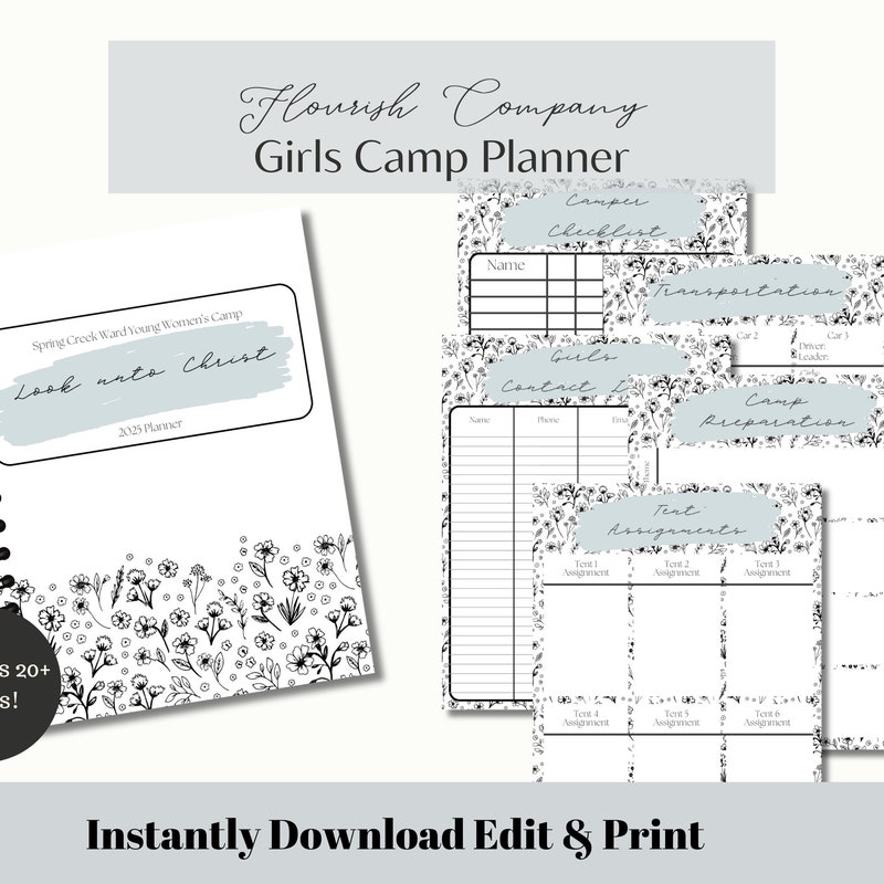 Girls Camp Planner 2025 - Etsy