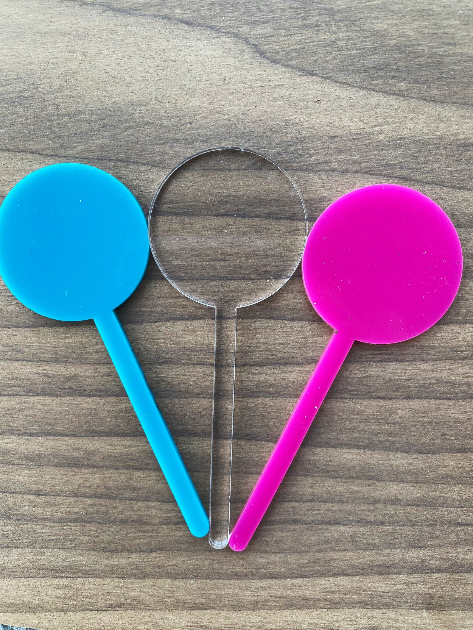 Acrylic Cupcake Toppers multicolor engraved personalized Etsy