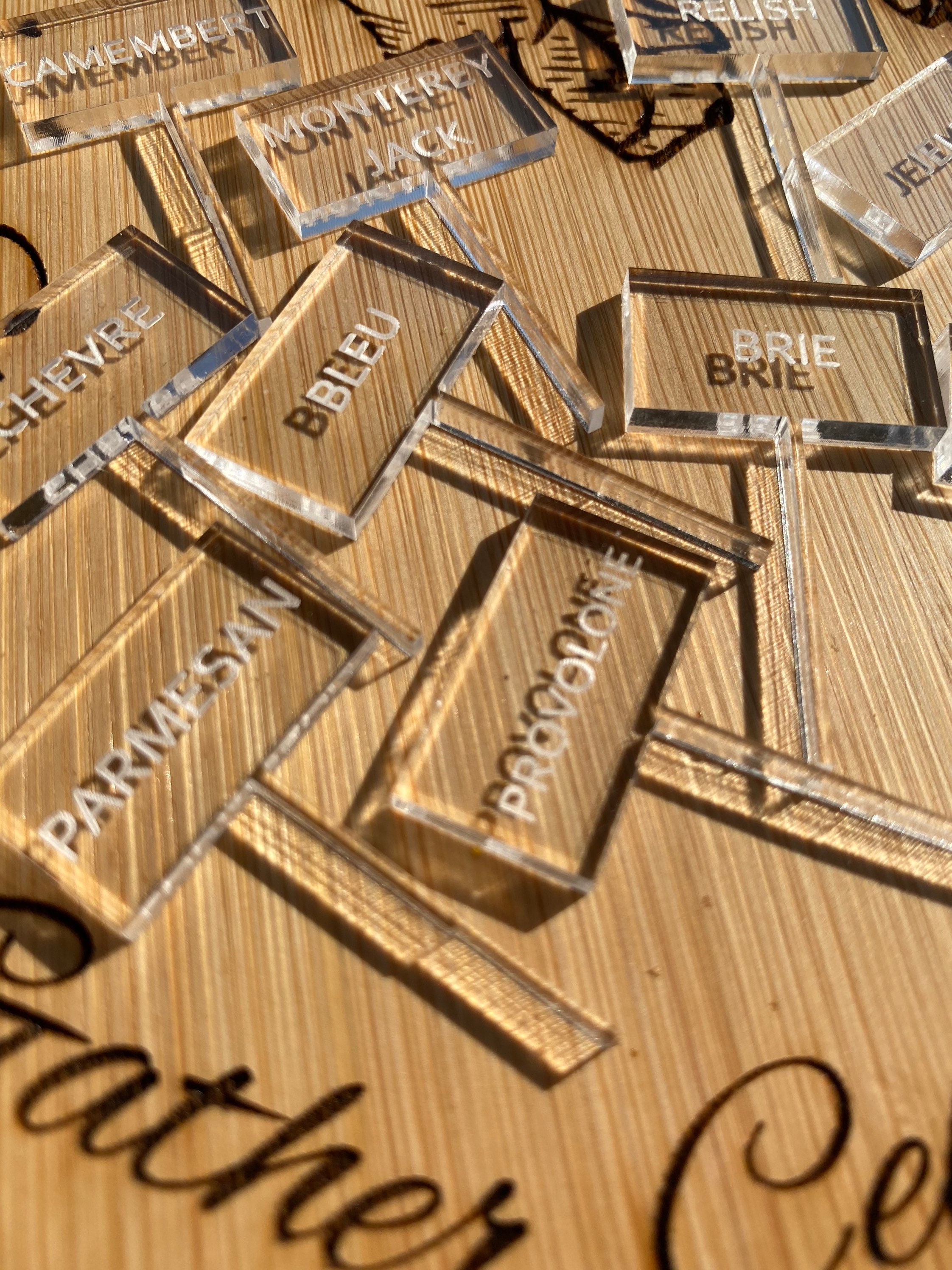Acrylic Cheese Markers for Charcuterie Board Personalized Etsy