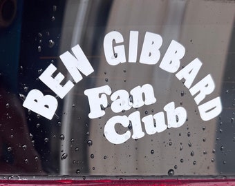 Vinyl Decal Sticker- Ben Gibbard Fan Club