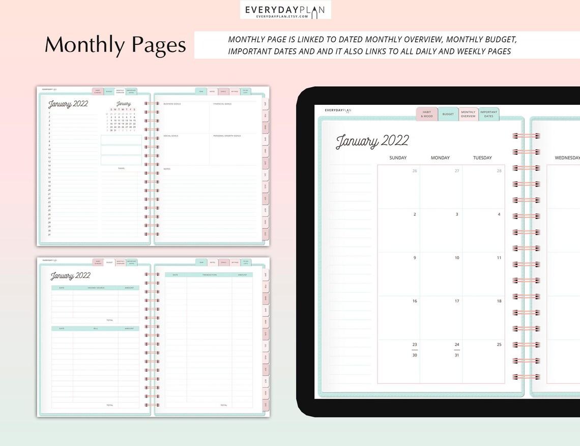 Free Digital Planner 2021, Ipad Planner, Goodnotes Planner, Notability