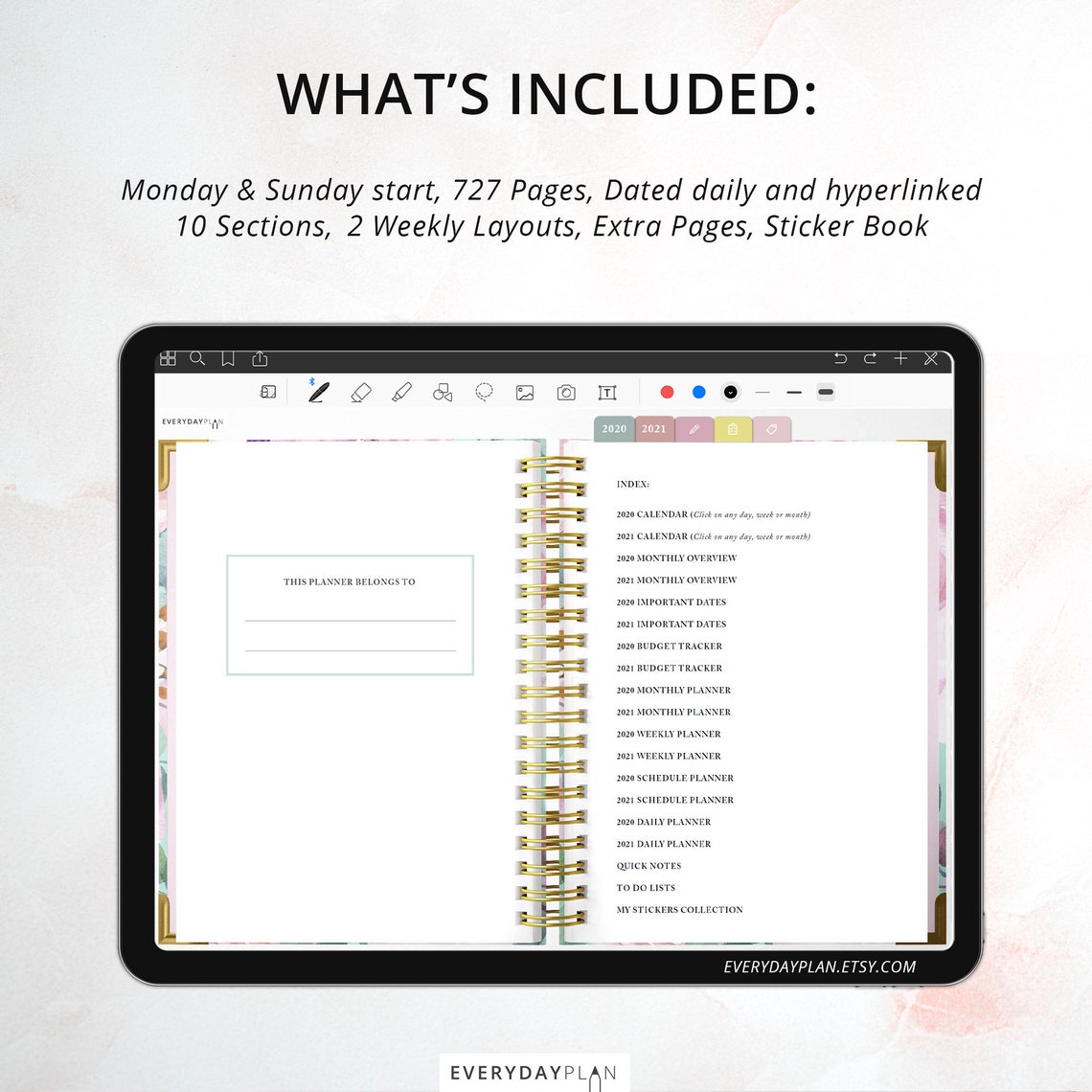 Digital planner for ipad goodnotes notability ipad Etsy