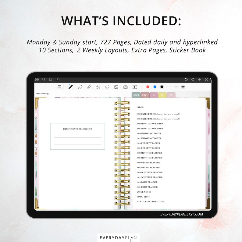 Digital planner for ipad goodnotes notability ipad Etsy
