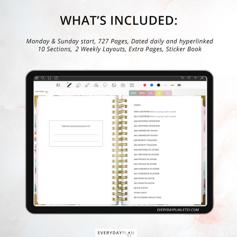 Digital Planner For Ipad Goodnotes Notability Ipad Etsy