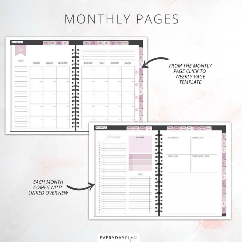 Digital planner undated goodnotes template notability | Etsy Digital planner undated goodnotes template notability | Etsy