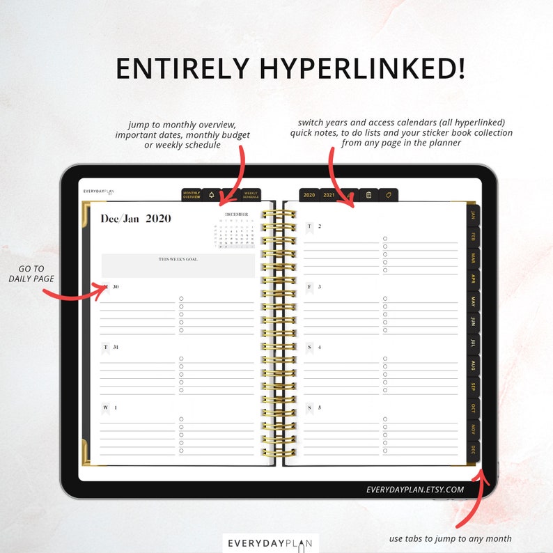 goodnotes planner templates free 2021