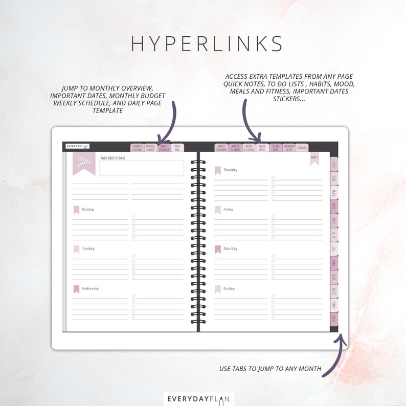 Digital planner undated goodnotes template notability | Etsy Digital planner undated goodnotes template notability | Etsy