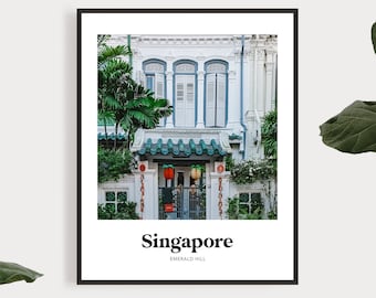 Singapore Print, Emerald Hill, CNY, Shophouses, Asia Travel Poster, Photography Print, Wall Art, Travel Print, Singapore Poster